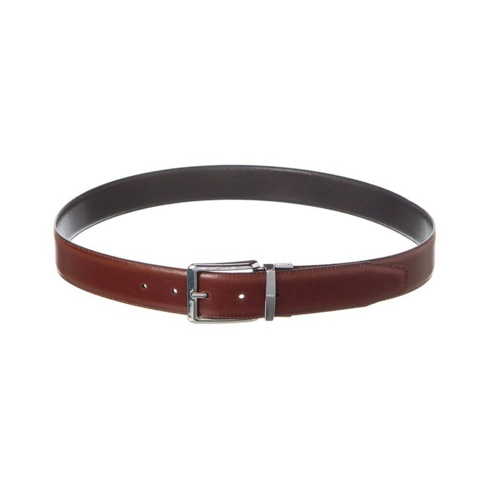 Bruno Magli Luca Reversible Leather Belt, Black